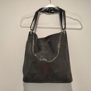 Ravasi Medium size black leather bag Made in Italy